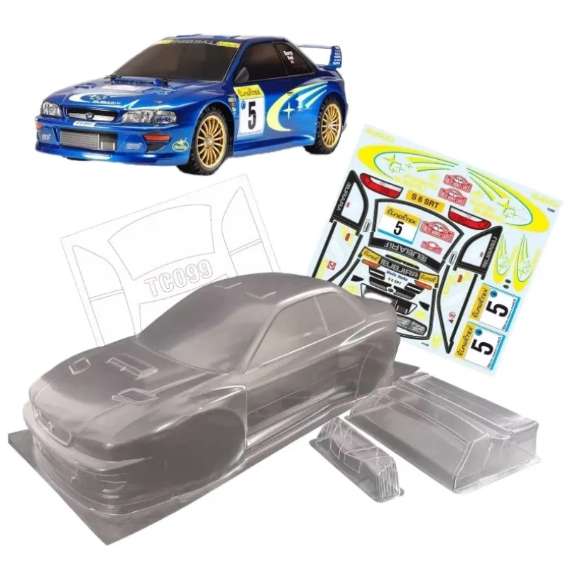 Rc Rally Body 1/10 Impreza Wrc 1999 Clear Lexan Car Shell Body Con Decalcomanie Adesive Colorate Per Rc Drift Chassis Tamiya Hsp Kyosho Hpi