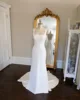 Elegant Mermaid Wedding Dress Spaghetti Straps Square Collar Open Back Bridal Gown Women Vestidos De Novia Customized 2
