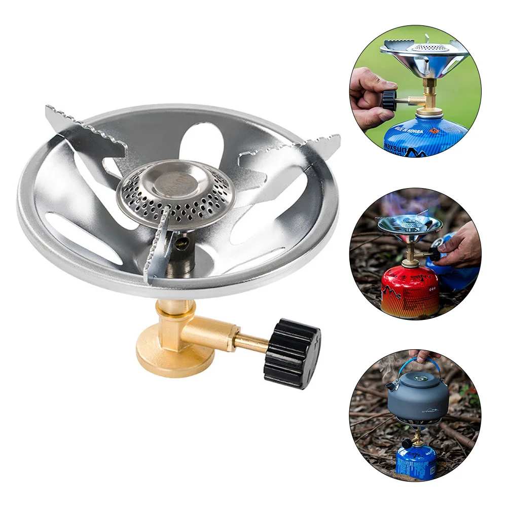 

Outdoor Portable Stove Camping Accessories Cookware Liquefied Gas Cooker Head Stainless Steel Burner