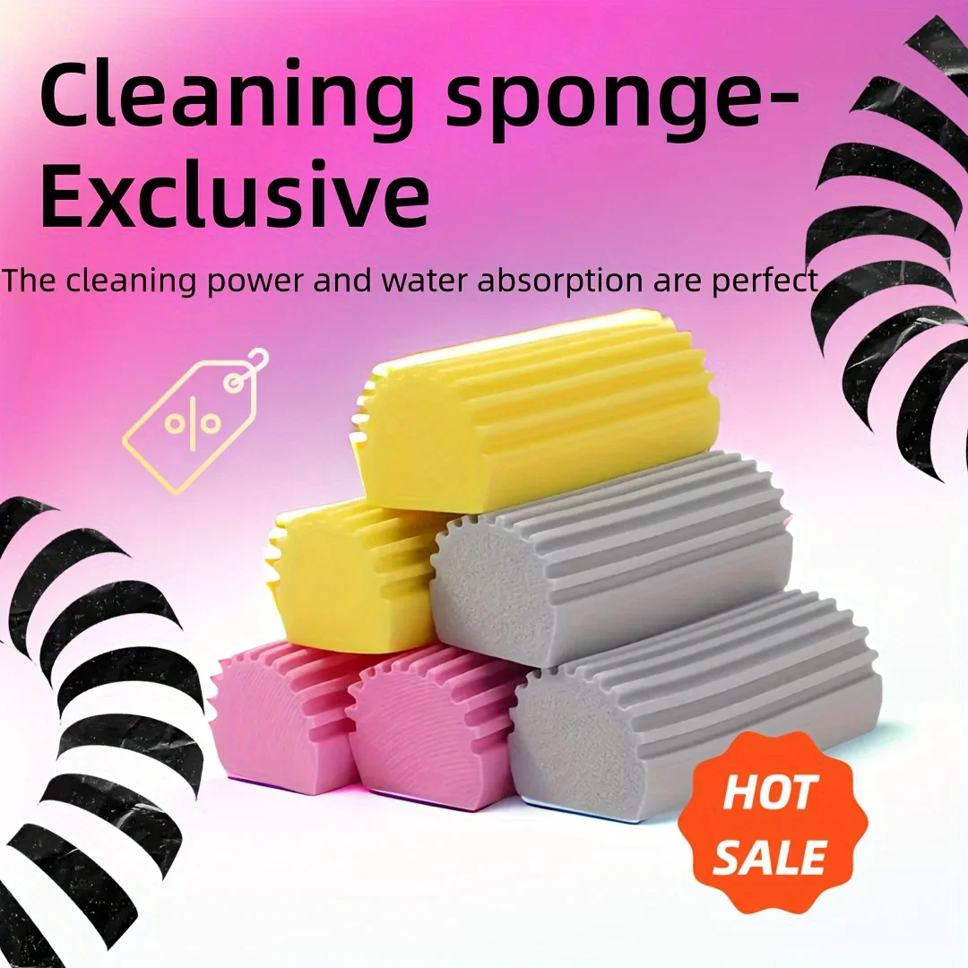 Cleaning Duster 5Pcs Damp Clean Sponge Portable Brush Cleaning Blinds Glass Vents Radiators Mirrors Window