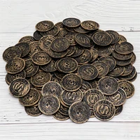 20/50/100pcs Retro Pirate Coin Party Supplies Gift Kids Favor Birthday Toys Halloween Decor Fake Treasure Plastic Game Coin 1