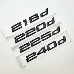 Sleek 3D Black Car Logo Emblem Rear Trunk Letter Sticker Set - 240d (Glossy Black 18 - 24)