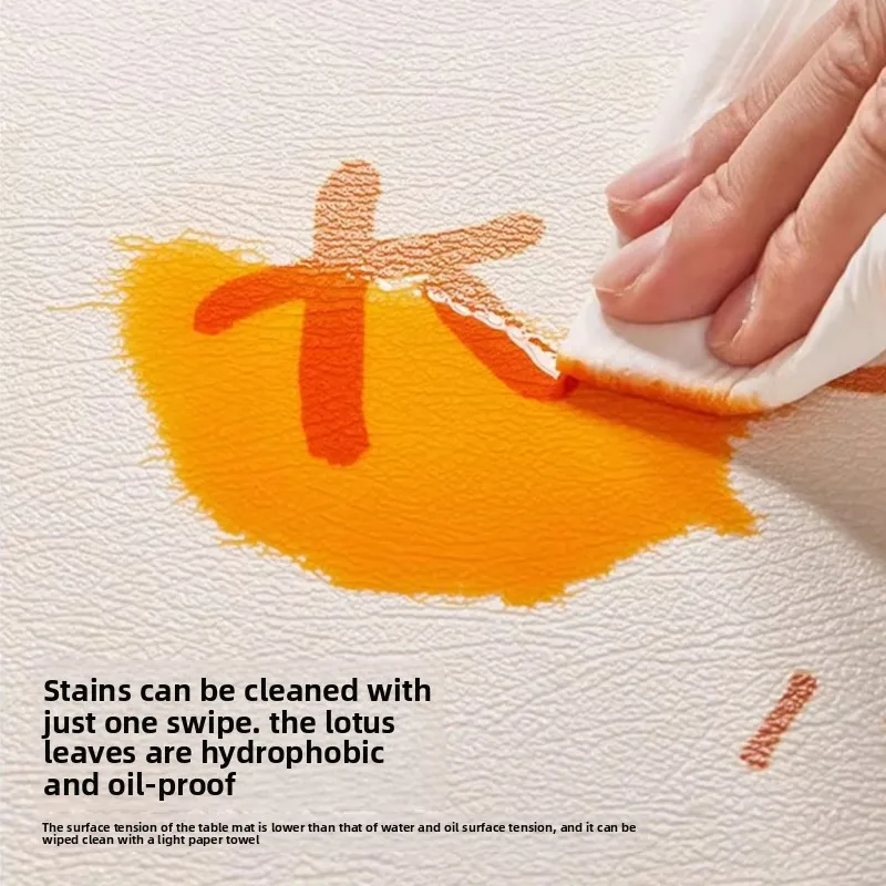  Vintage Leather Tablecloth Oil Resistant Waterproof Heat Insulated Dining Table Mat Easy Cleaning Tea Table Cloth