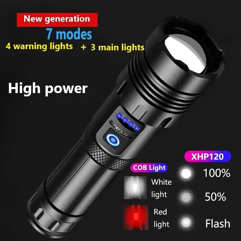 Super XHP120 Powerful Led Flashlight @Chris.Hikes.USA Equipment 4