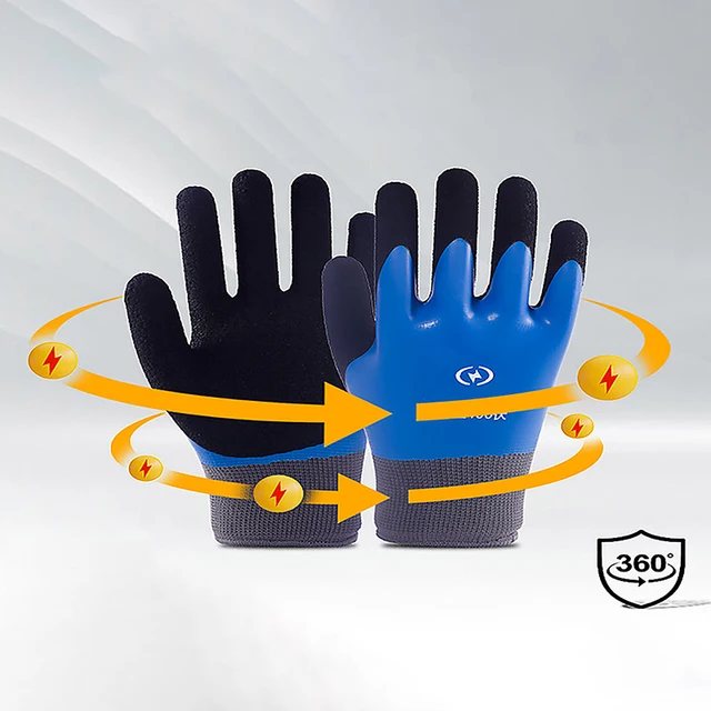 1 Pair Insulating Gloves Anti-electricity Security Protection Glove Rubber Electrician Work Non-slip Protection Insulated Gloves 2