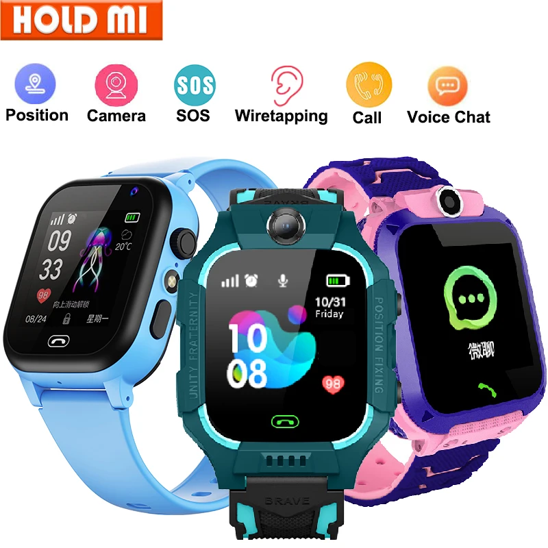 New Smart Watch Kids 4g Sim Card 2G Internet SOS Tracker Call Phone Voice Chat Photo Children Smartwatch Camera Boys Girls Gifts