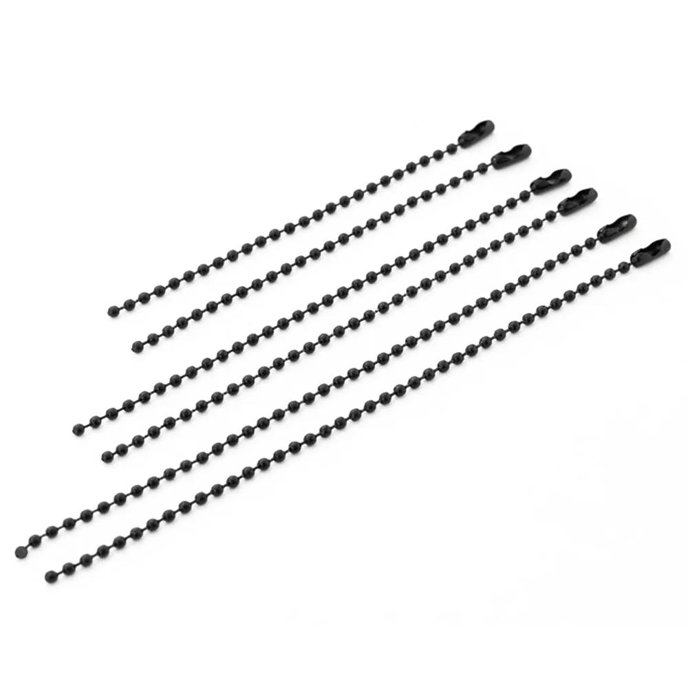 2.4mm 볼 체인 비드 체인 50 개/몫 10/12/15cm 길이는 열쇠 고리/열쇠 고리/인형/라벨 핸드 태그 커넥터에 적합 DIY 쥬얼리