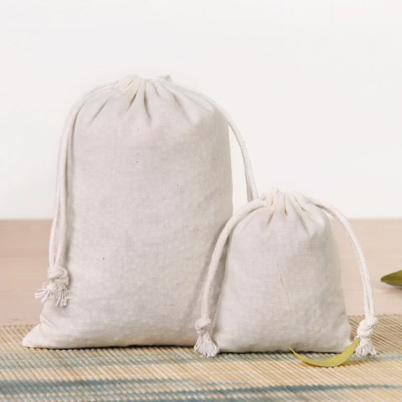 10pcs 코 튼 가방 선물 Drawstring 주머니 선물 상자 포장 가방 선물 리넨 가방 쥬얼리 디스플레이 크리스마스 웨딩 자루 삼 베 가방 Diy