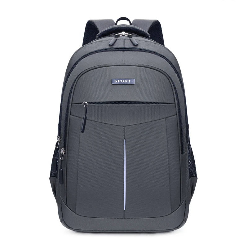 Men's Backpack - large capacity black laptop bag, adjustable strap and multiple compartments, leisure travel bag