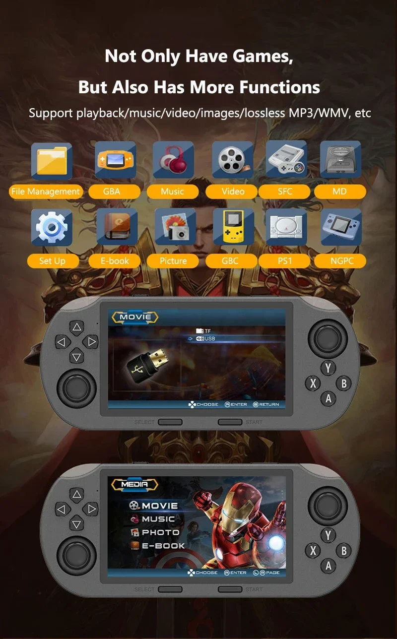 SF3000 IPS 4.5インチゲーム　新品 SF3000 ポータブルハンドヘルドゲームコンソール 4.5 インチ IPS