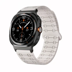 Sport Silicone Magnetic Wristband with Gap - Free Design - Galaxy Watch 8 40mm (B - Starlight)