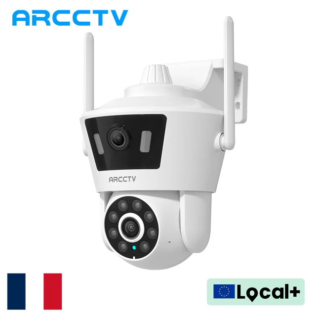 ARCCTV 2K WiFi caméra de sécurité 24/7 enregistrement automatique suivi humain couleur Vision nocturne caméra de Surveillance extérieure Audio bidirectionnel 1