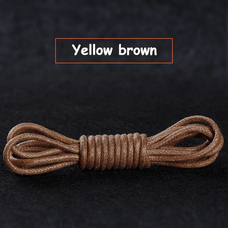 Elegant Round Waxed Shoelaces for Leather Boots and Shoes