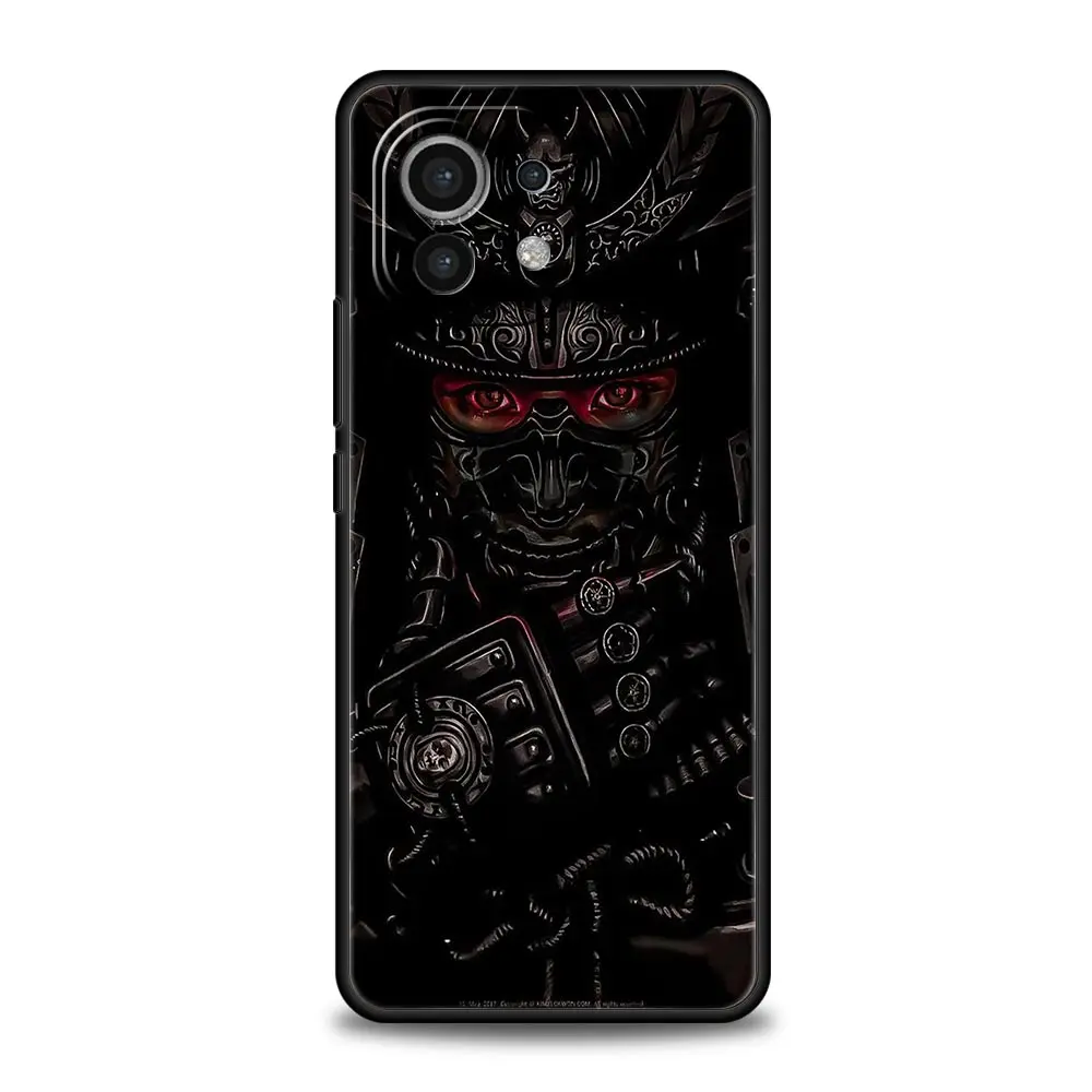 Samurai Oni Mask Black Phone Case Cover