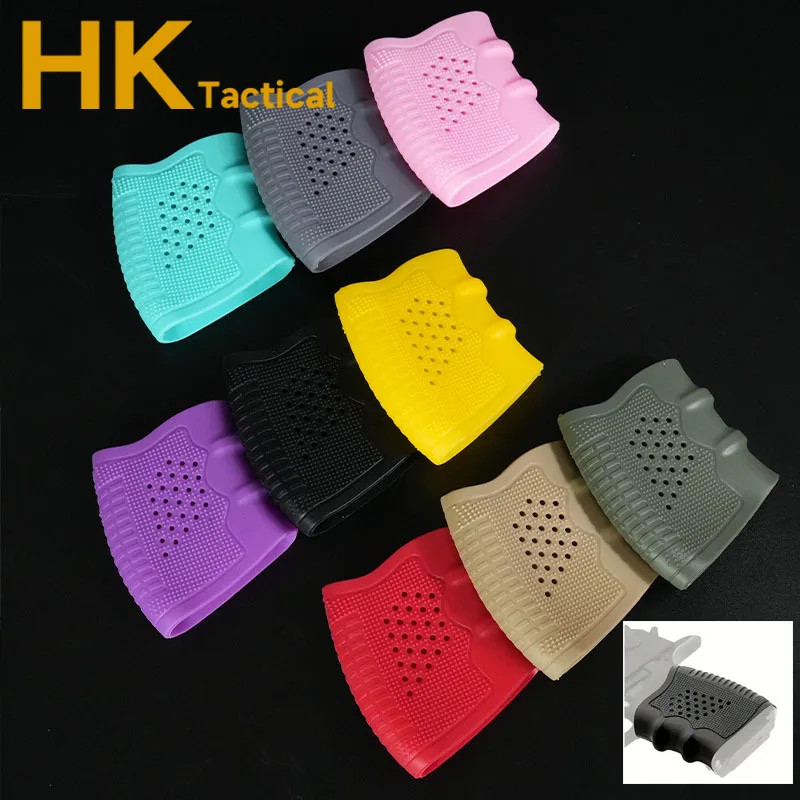 Pistol Glove Gun Accessories Rubber Grips Tactical Handgun Rubber Anti Slip Grip Universal Gloves Pistol G17/G18G19 Handle Breathable Gloves Grip Hunting Weapon Accessory