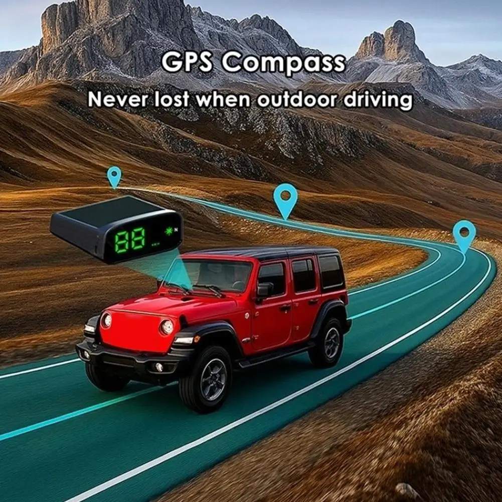 รูปสินค้า จอ HUD รถยนต์ GPS + มาตรวัดความเร็ว อัจฉริยะ