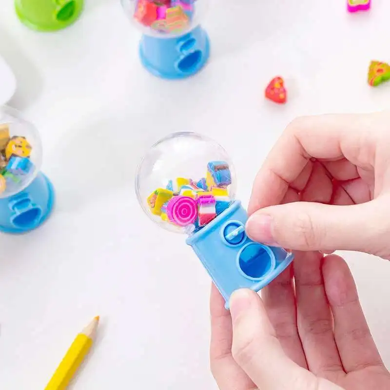 1 Set Cute Kawaii Creative Gashapon Pencil Fruit Rubber Erasers Gift Novelty School Office Supply Stationery Funny pencil eraser