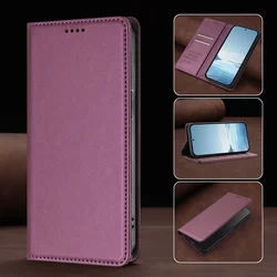 Luxury Magnetic Flip Wallet Leather Phone Case - Premium Cover with Card Slots and Kickstand - Galaxy A37 (Violet (YB - PT25))