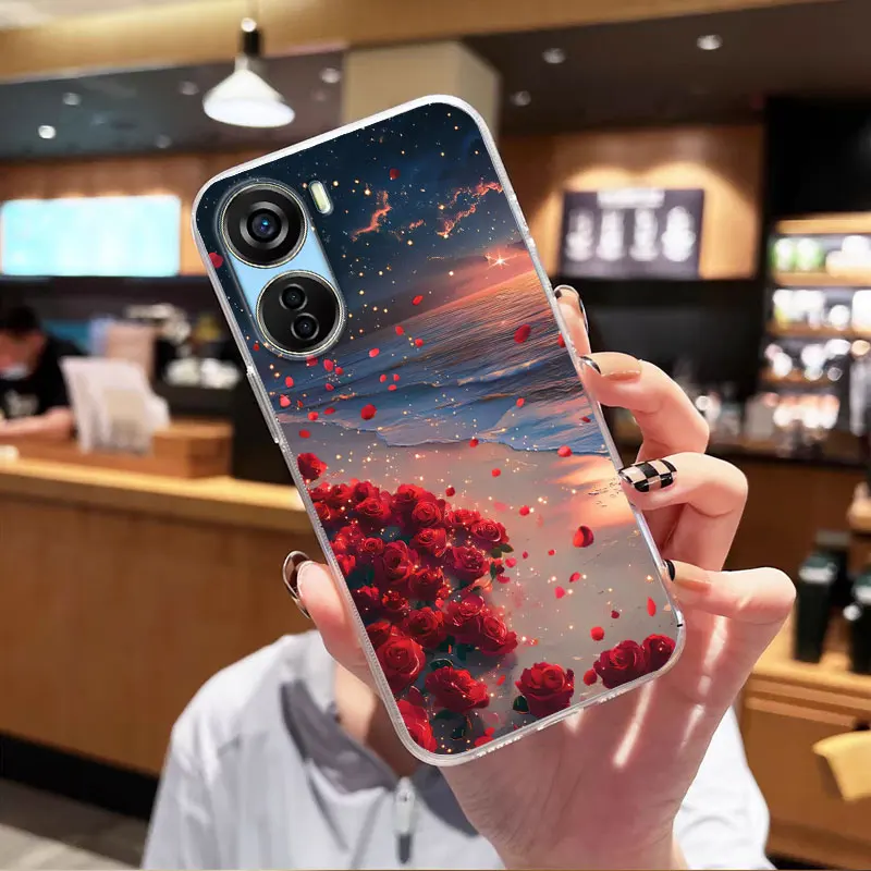 Clear Silicone Print Phone Case - Shockproof Protective Cover