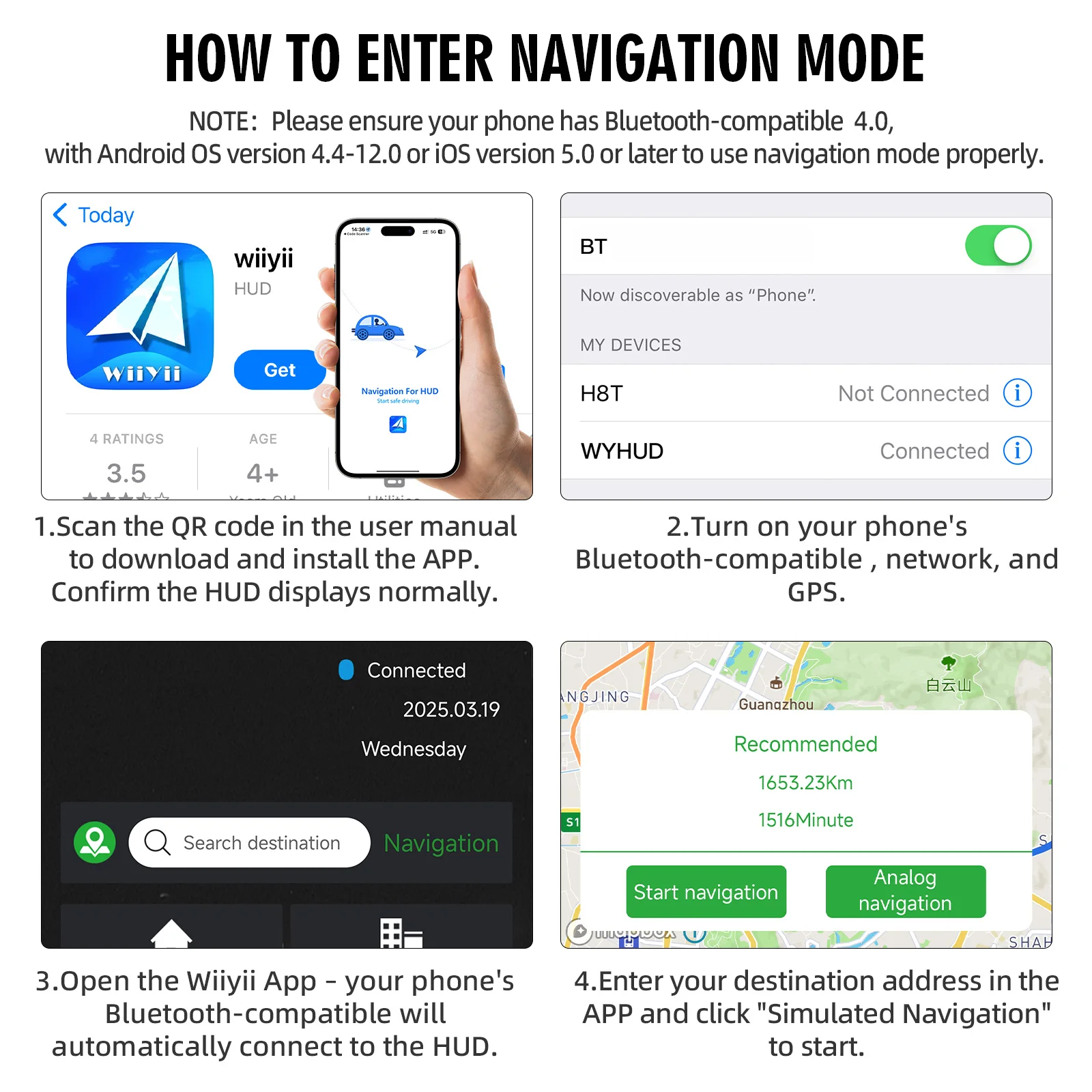 HUD 헤드업 디스플레이 C1 OBD2 GPS 듀얼 시스템 디지털 속도계, 물 및 기름 온도 RPM 내비게이션, 과속 경고 프로젝션