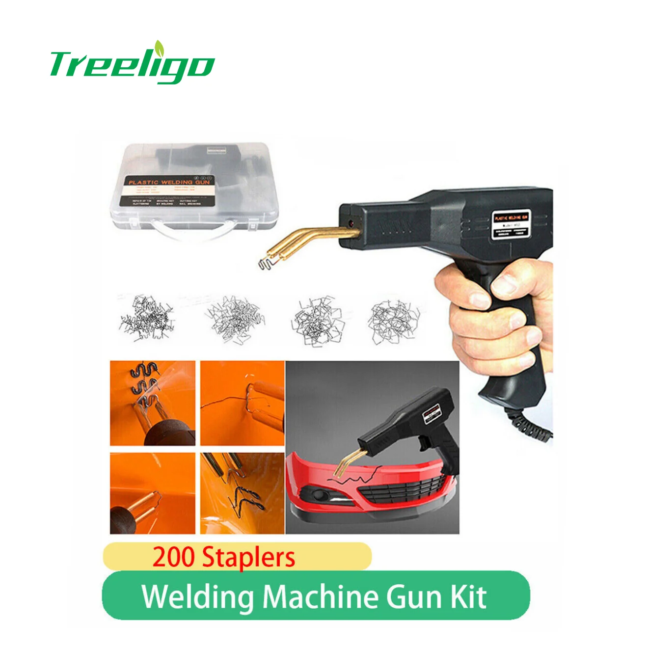 Treeligo Hot Stapler Plastic Repair System Kit Welding Machine Car Bumper Fender Fairing Repair