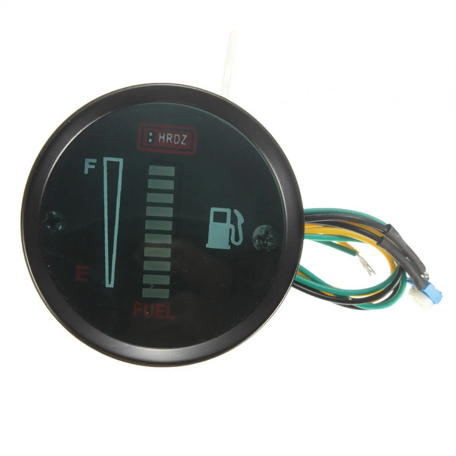 Car Motorcycle Fuel Level Meter Gauge Large Screen Fuel Tank Gauge Vehicles 1 Red LED Replacement Universal 8 Blue LED Display
