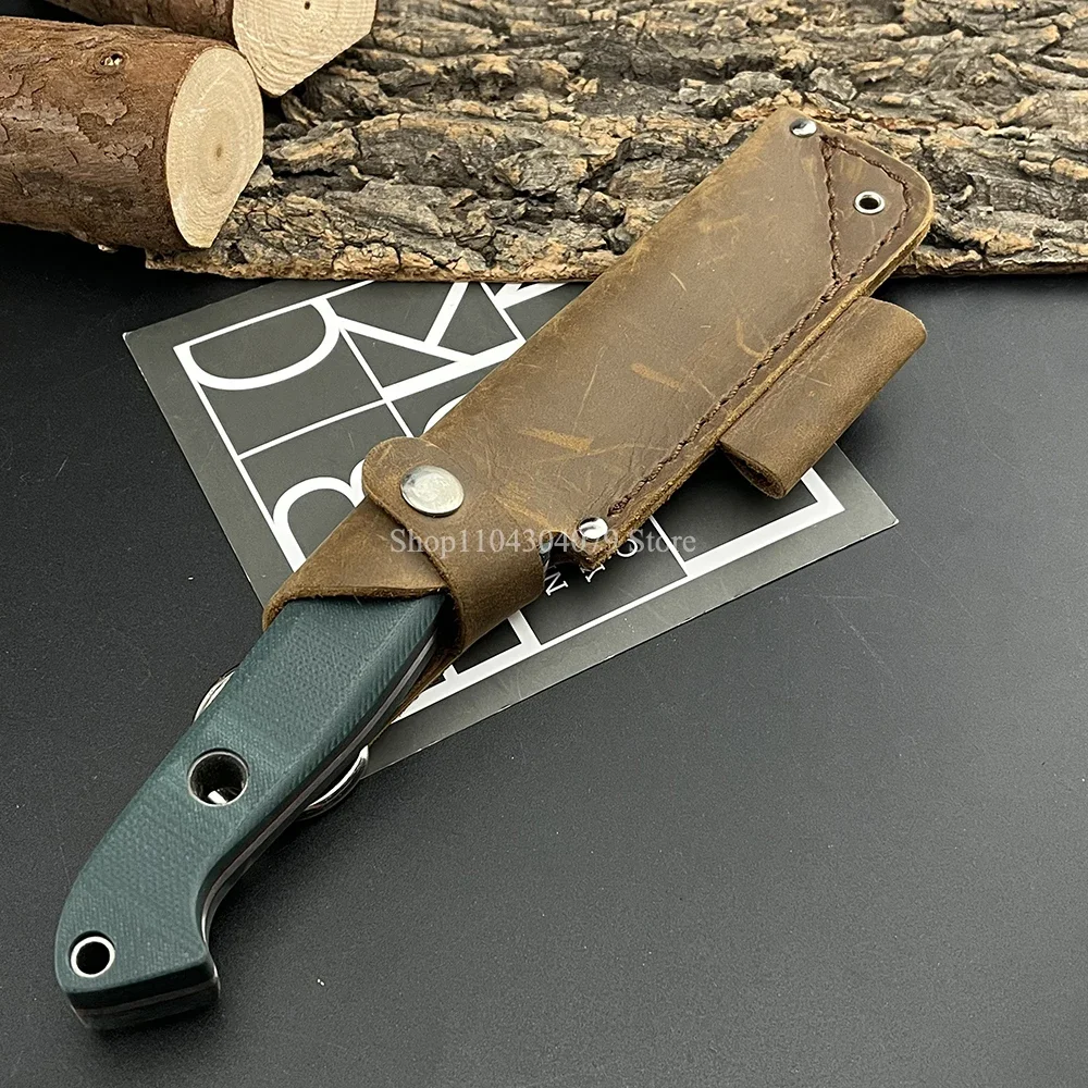162 Bushcrafte Outdoor High Hardness Pocket Knife Sharp BM Knives Self Defense Tactical Hunting EDC Fixed Blade Knife G10 Handle 6