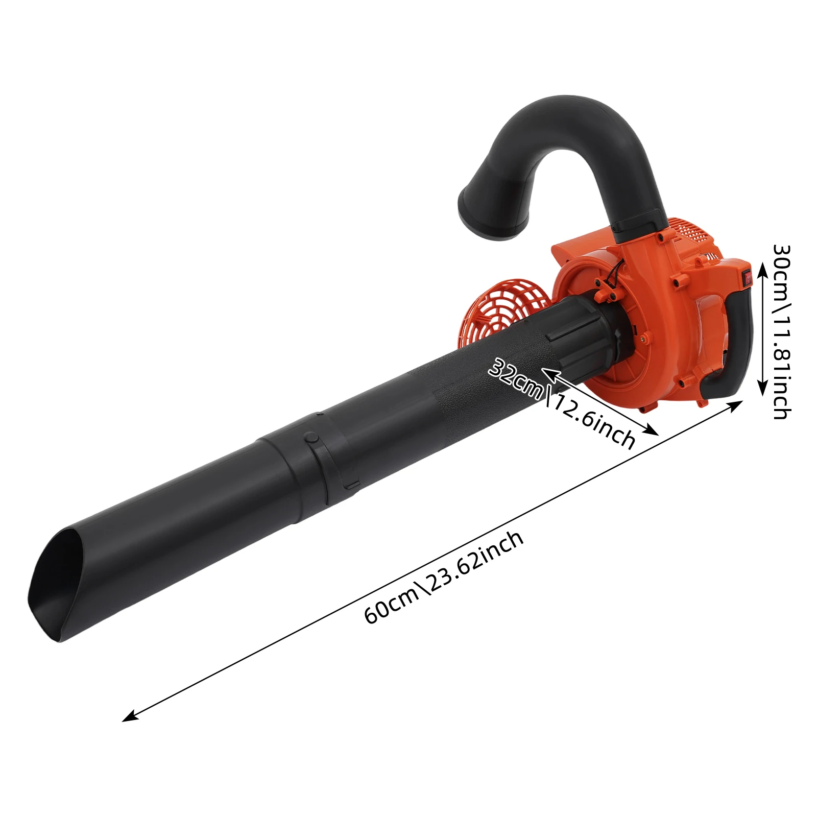 25,4cc Laubbläser mit Auffangbeutel, 260FSH Handgeführter Benzin-Laubbläser, Laubbläser & Laubsauger-Mulcher für Rasenpflege – Detail 2