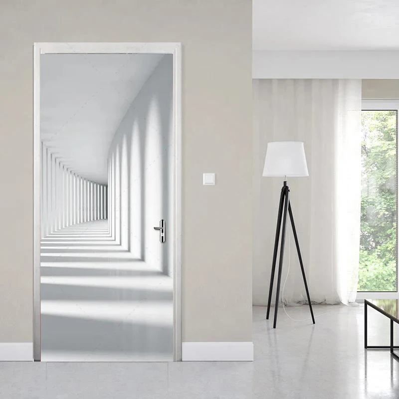 3D Geometric DIY PVC Door Decoration Sticker
