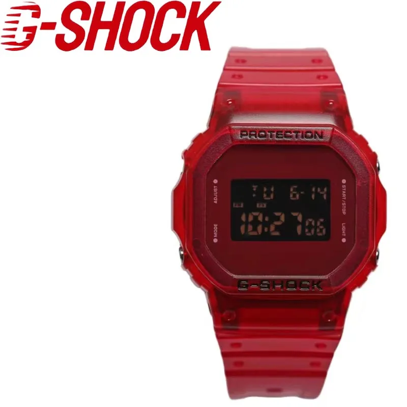 

G-SHOCK роскошный бренд DW-5600 Series ручная работа ретро маленькие квадратные модные спортивные мужские часы прозрачные водонепроницаемые часы