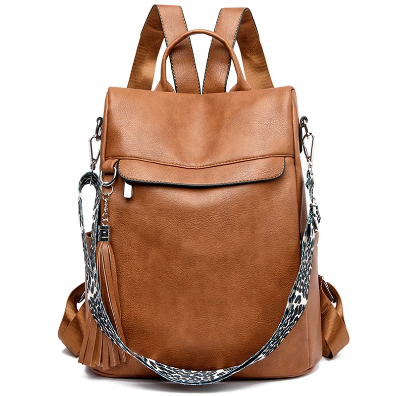 

3-in-1 Soft Leather Multifunction Backpack for Teenage Girls Fashion Female Large Capacity School Bag Women Shoulder Bag mochila