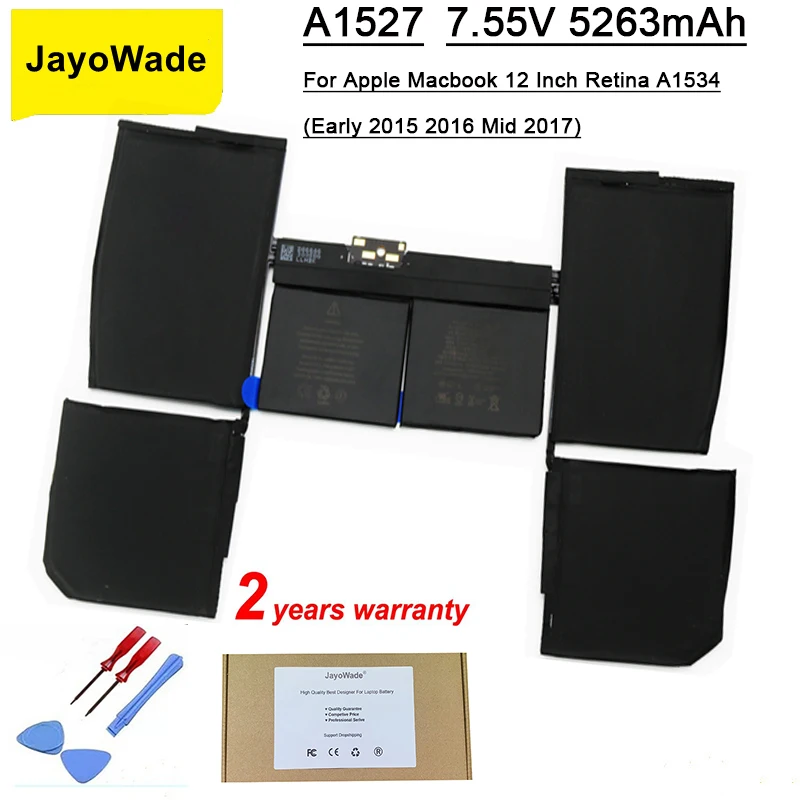 

Аккумулятор JayoWade A1527 A1705 для ноутбука Apple Macbook pro 12 дюймов A1534 2015 2016 2017 года MF855 MJY32CH/A MK4M2 EMC2746 EMC2991