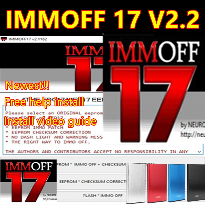 2024 горячая Распродажа, IMMO новейшее программное обеспечение IMMOFF17 EDC17 с генератором ключей Immo OFF Ecu программа нейротюнинг Immoff17 Disabler свободный генератор ключей