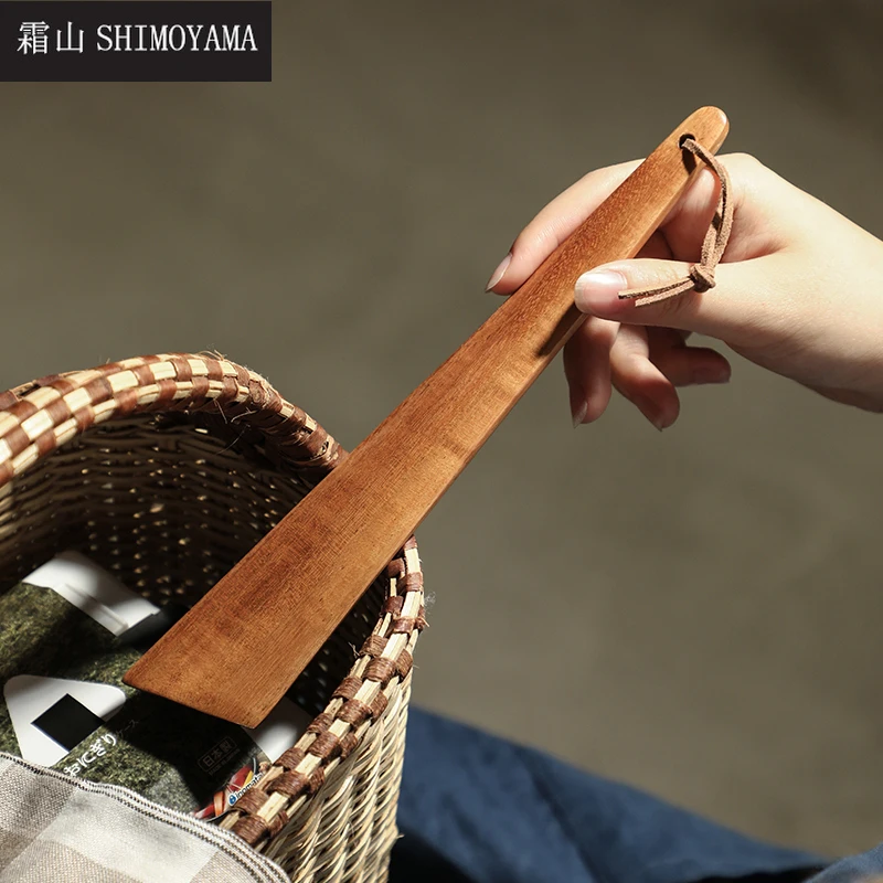 SHIMOYAMA Teak Wood Tableware Spatulas Kitchen Gadgets Triangular Cooking Spatula Portable Outdoor Camping Utensils  Scraper