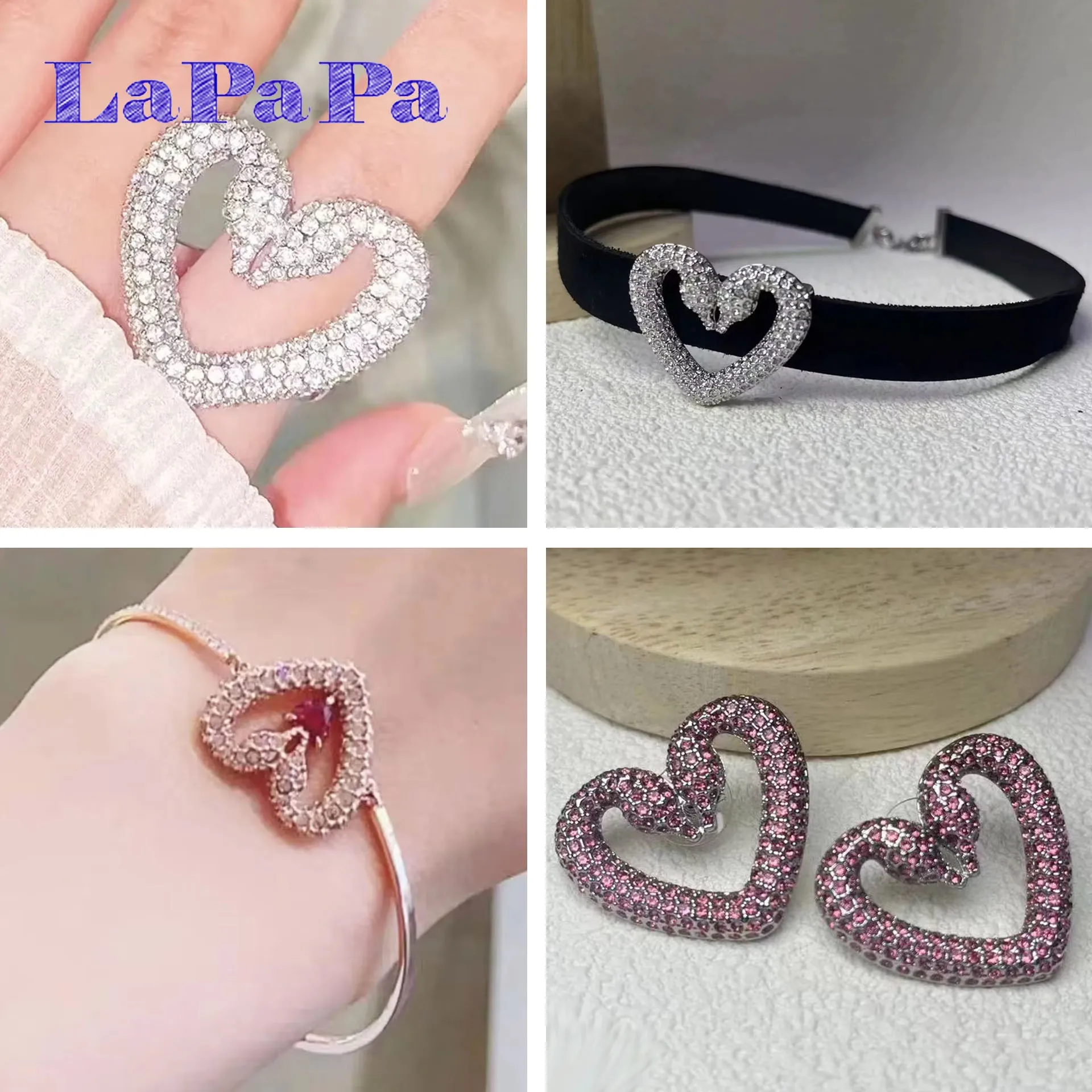 2025 Original Heart-Shaped Series Fine Jewelry Sets Fashion High Quality for Women Necklace Earrings Bracelet Ring Wedding Gifts 6