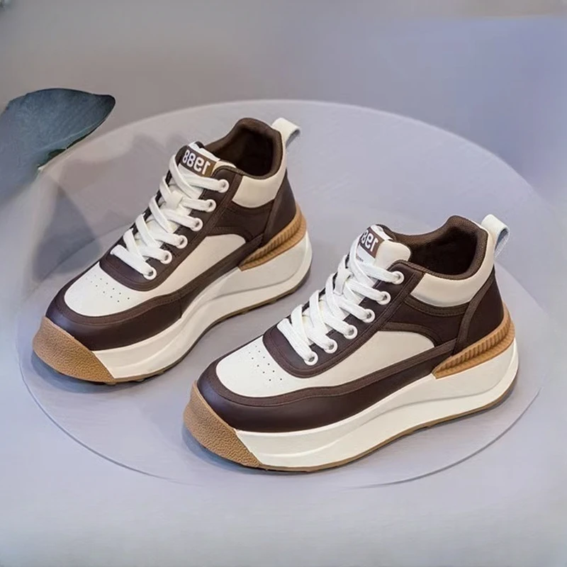 

Женские кроссовки на высокой толстой подошве, удобные универсальные легкие повседневные спортивные сникерсы, Нескользящие, осень