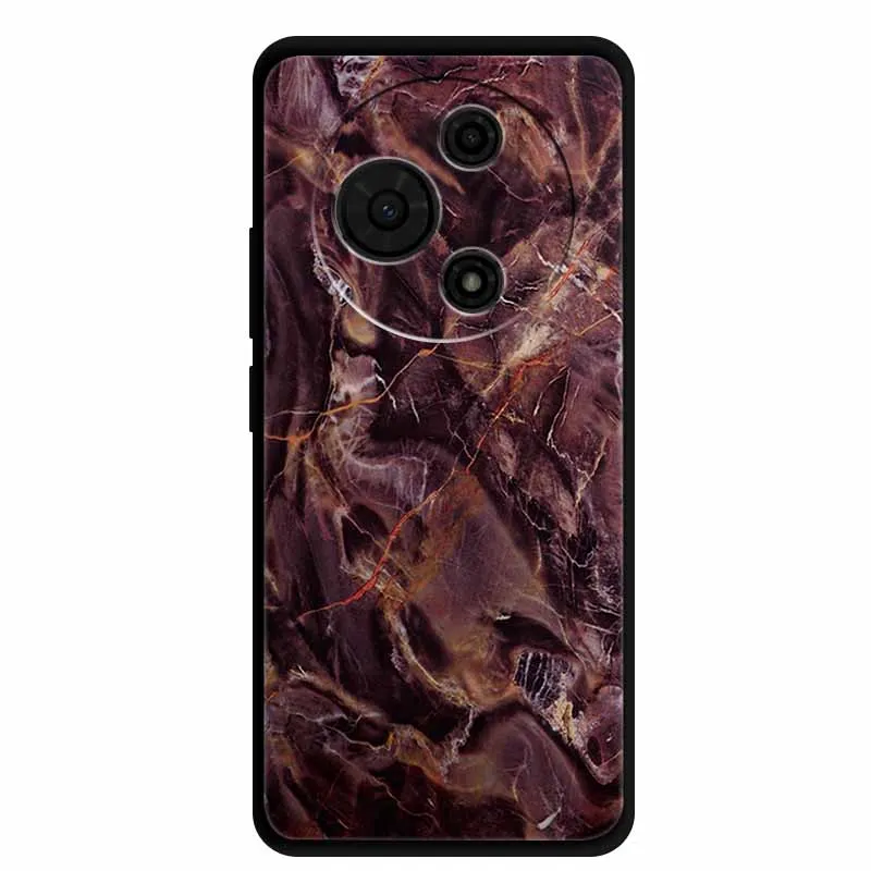 Gradient Marble Painted Silicone Phone Case - Shockproof Soft Cover