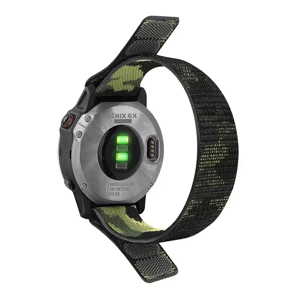 Quick-Dry Hook Loop Band Strap, 26mm/22mm, for Multi-Sport Smartwatches
