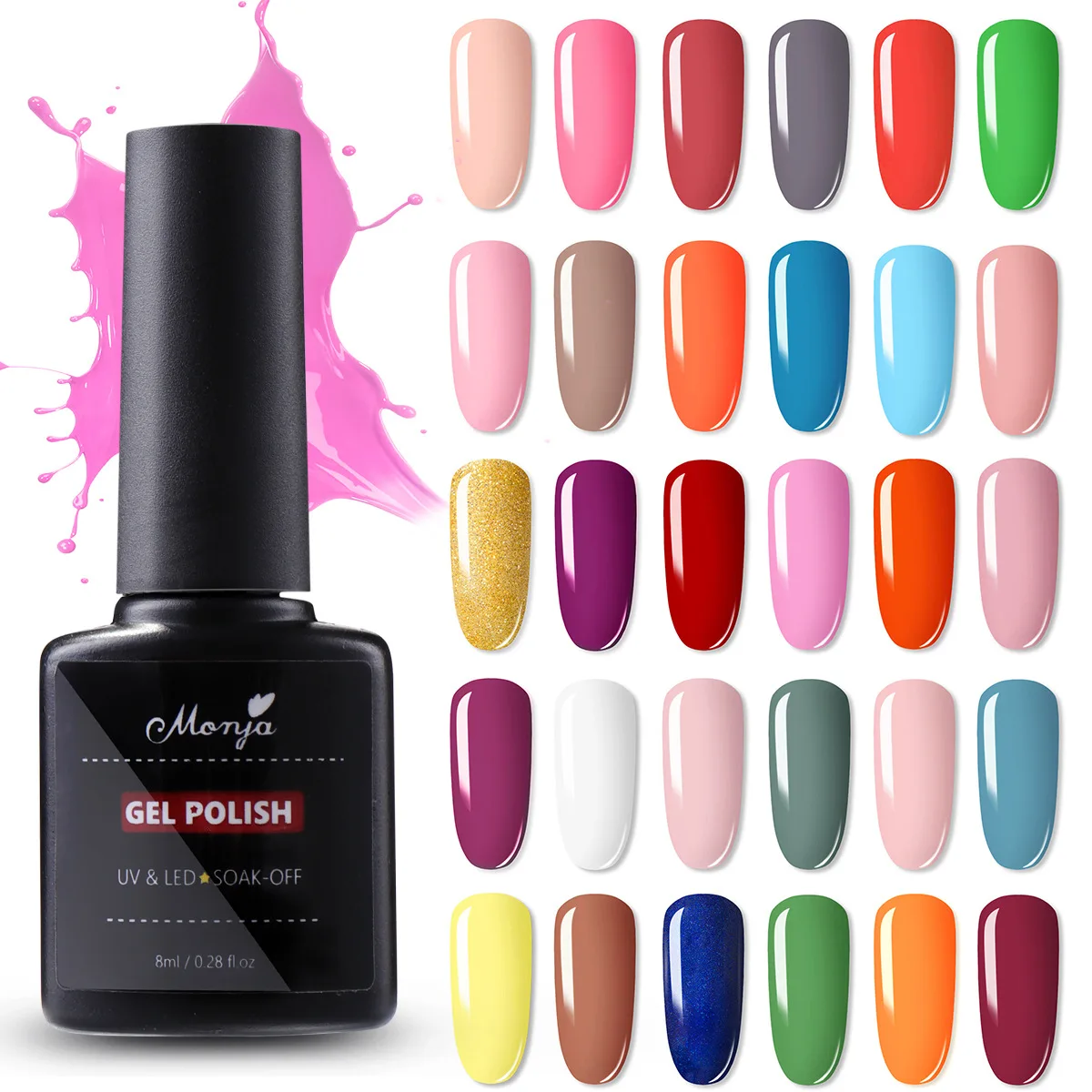 

8ml Gel Nail Polish Colorful UV Nail Gel Semi Permanent Soak Off Classic Varnish LED&UV Lamp Dry Base & Top Coat Primer Lacquer