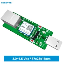

Serial to Ethernet Module Test Board CDEBYTE NS1-TB TTL Level to RJ45 Ethernet Low Power Modbus Gateway Modbus TCP to RTU
