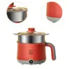 Electric Hot Pot with Steamer Non Stick Saute Pan Cooking Pot Rapid Noodles Electric Pot for Fried Rice Pasta Ramen Soup Oatmeal 5