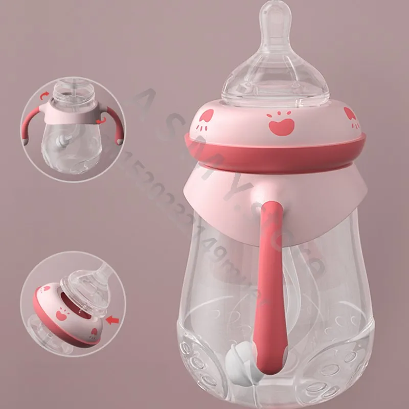 240ML300ML large-capacity PP milk bottle/Anti-flatulence bottle/BPA-free/baby milk bottle/suitable for babies over 6 months old