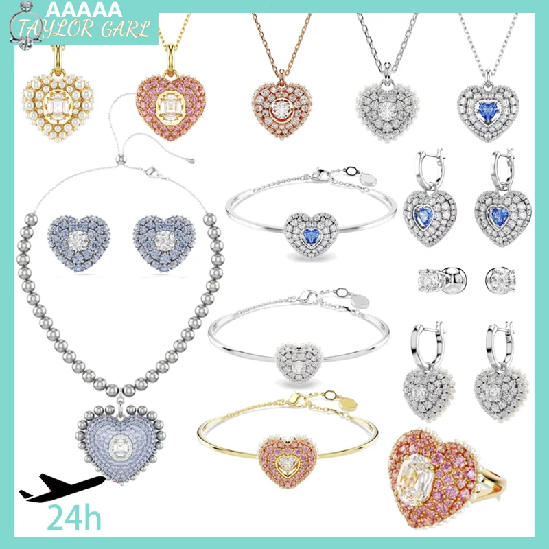 S925 Hyperbola Collection Original Jewelry Trends Hot Sales Love Braised Heart Name Sets Charming Gift for Women With Logo