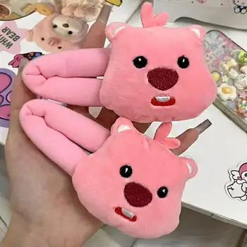 Loopy Pororo 귀여운 만화 인형, Bb 다짐 머리 앞머리 클립, 애니메이션 봉제 장난감, 여아용 장난감, 생일 선물
