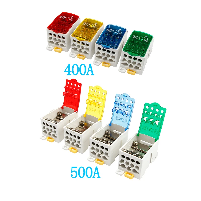 Electrical distribution box Distribution Box One In Several Out Power Wire Universal Electric Connector Junction Din Rail Terminal Block UKK 80A160A250A400A