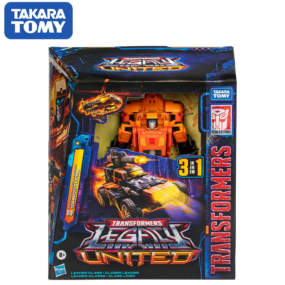 Trasformatori Originali Takara Tomy Generations Legacy United Leader Class Chromia G1 Triple Changer Sandstorm Model Action Figure