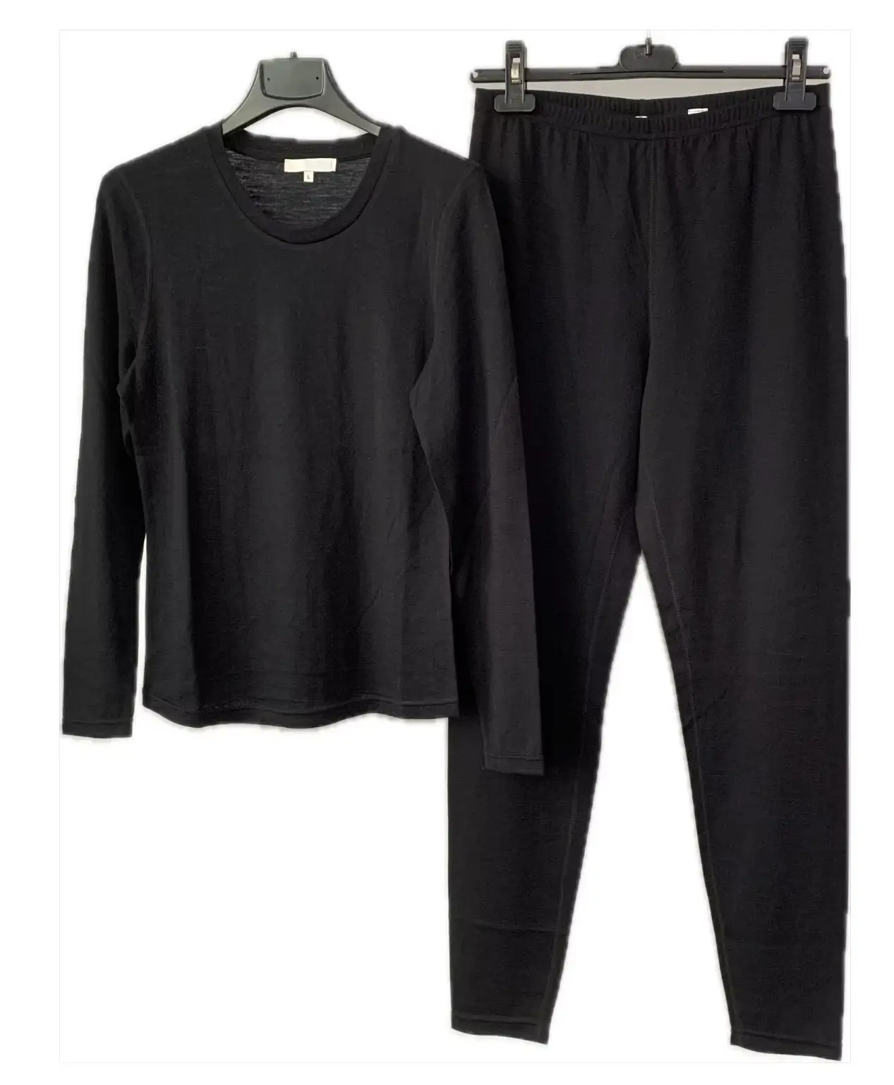 Merino Wool Base Layer Sets Womens 180G Lightweight Merino Wool Thermal Underwear Set Long John Shirt Bottom Pants for Ski