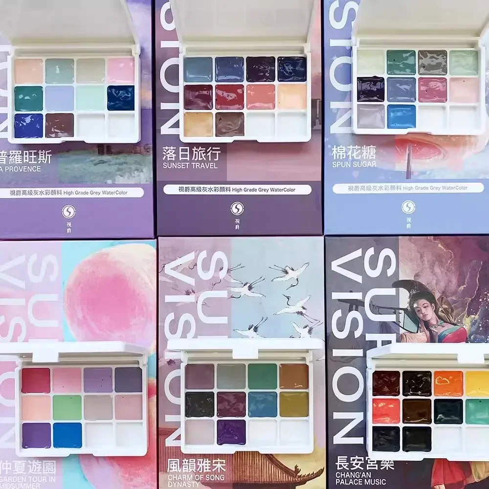 1ml Morandi/Macaron Color Watercolor Paint Set Handmand Sample Artist Water Color for Painting Art Suppliers