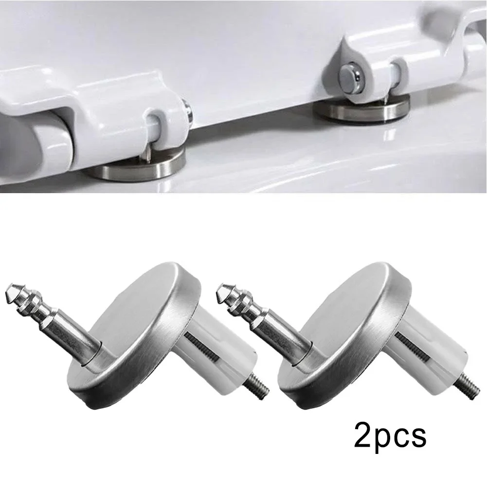 Toilet Hinge Repair Kit 2Pcs Universal Toilet Lid Hinges Fittings Quick Release Cover Hinge Screw Replacement Toilet Seat Hinges Bathroom Accessories