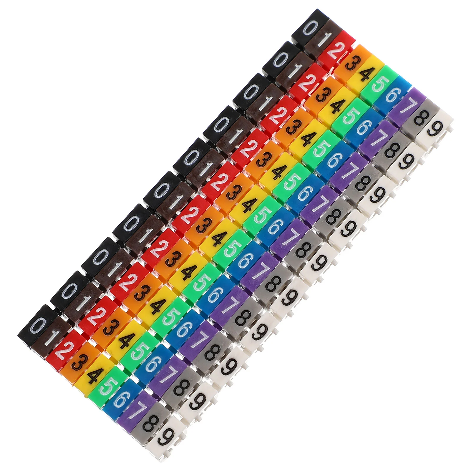 

100 Pcs Labels Number Tube Wire Identifier Stickers Multicolor Cable Markers Tags